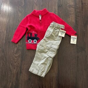 Oshkosh Christmas sweater outfit